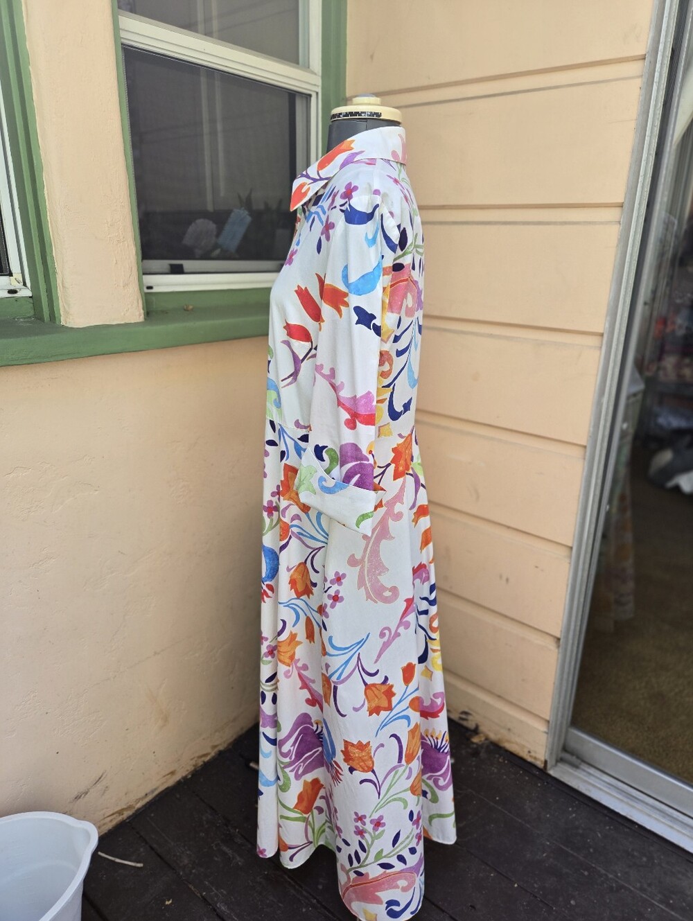 Vibrant Zara Summer Floral Button-Down Shirt Dress Size 10 - Picture 4 of 9